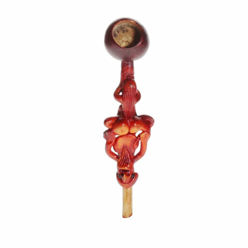 Biohazard Inc Wood Hand Pipe 4" Erotic Wood Pipe - Reverse