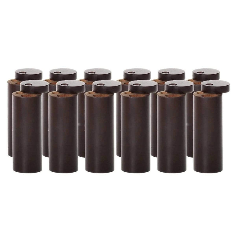 Biohazard Inc Wood Hand Pipe Dugout 4 1/2" Dark Wood Cylinder - Espresso  + Pipe Metal Cigarette - 12 Pack