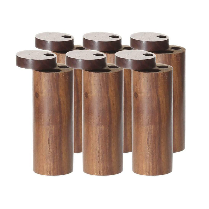 Biohazard Inc Wood Hand Pipe Dugout 4 1/2" Light Wood Cylinder - Walnut + Pipe Metal Cigarette- 12 Pack