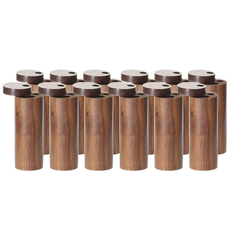 Biohazard Inc Wood Hand Pipe Dugout 4 1/2" Light Wood Cylinder - Walnut + Pipe Metal Cigarette- 12 Pack