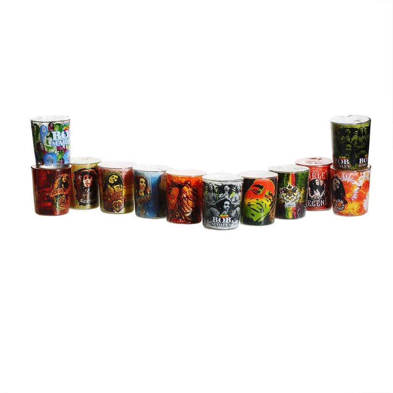 Bob Marley Candle Bob Marley Round Shot Glass Candle - 12 Count