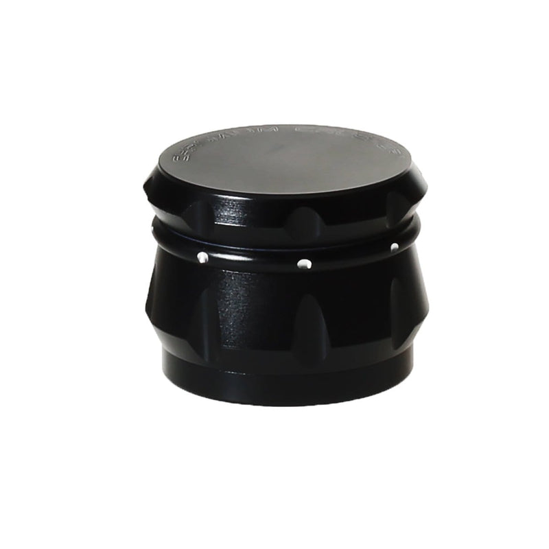 Chromium Crusher Metal Grinder 4pc Chromium Crusher Grinder With Finger Grooves Black - 2 1/2"