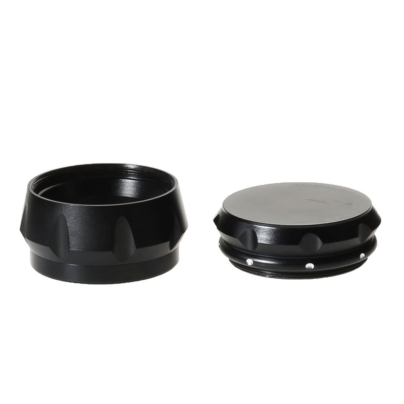 Chromium Crusher Metal Grinder 4pc Chromium Crusher Grinder With Finger Grooves Black - 2 1/2"