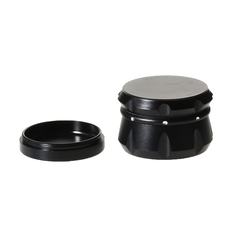 Chromium Crusher Metal Grinder 4pc Chromium Crusher Grinder With Finger Grooves Black - 2 1/2"