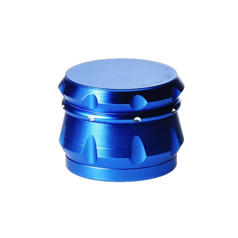 Chromium Crusher Metal Grinder 4pc Chromium Crusher Grinder With Finger Grooves Blue - 2 1/2"