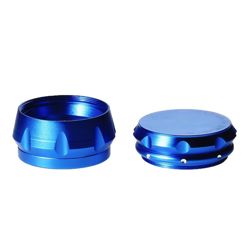 Chromium Crusher Metal Grinder 4pc Chromium Crusher Grinder With Finger Grooves Blue - 2 1/2"