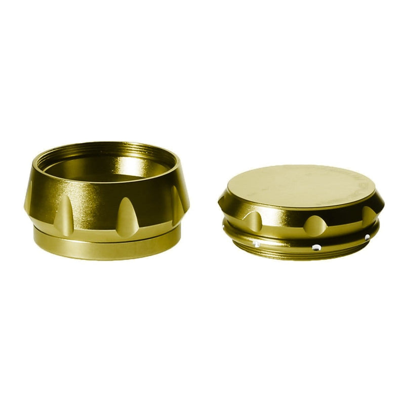 Chromium Crusher Metal Grinder 4pc Chromium Crusher Grinder With Finger Grooves Gold - 2 1/2"