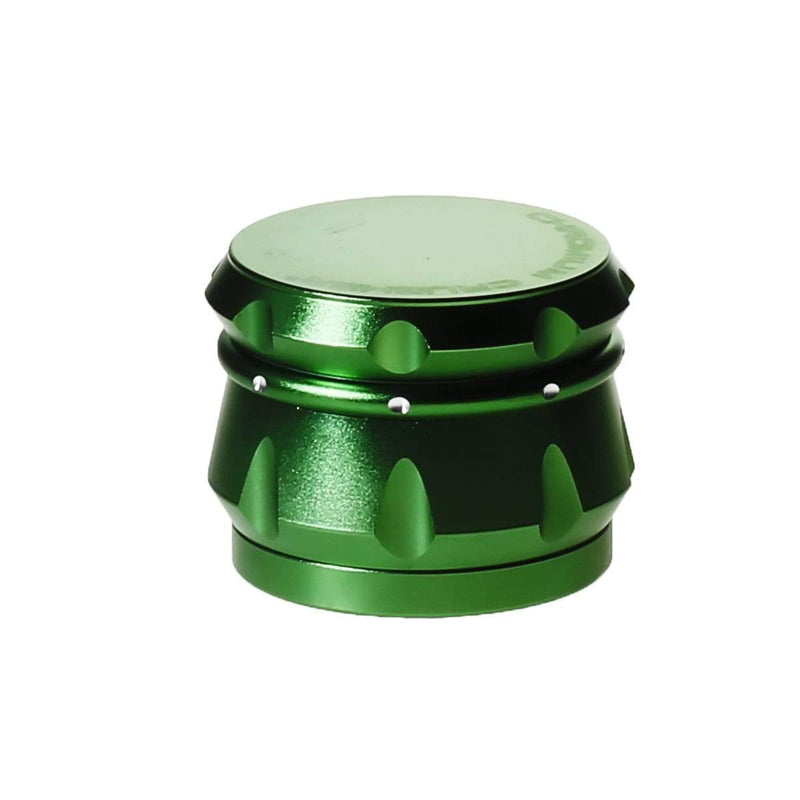 Chromium Crusher Metal Grinder 4pc Chromium Crusher Grinder With Finger Grooves Green - 2 1/2"