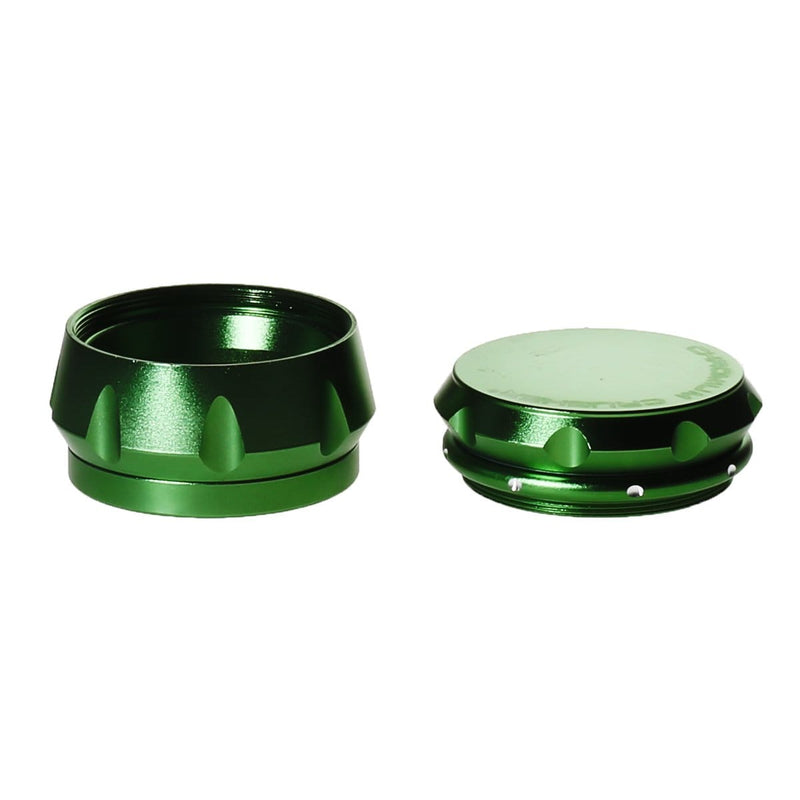 Chromium Crusher Metal Grinder 4pc Chromium Crusher Grinder With Finger Grooves Green - 2 1/2"