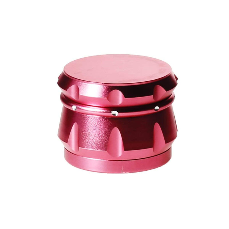 Chromium Crusher Metal Grinder 4pc Chromium Crusher Grinder With Finger Grooves Pink - 2 1/2"