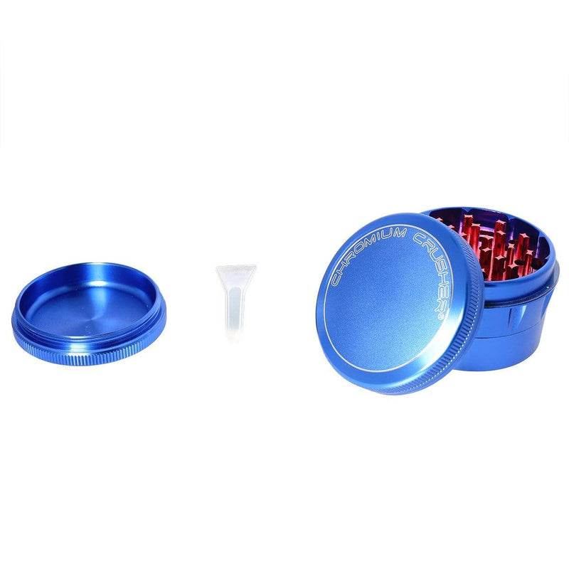 Chromium Crusher Metal Grinder Blue 4pc Chromium Crusher 2.5" Grinder