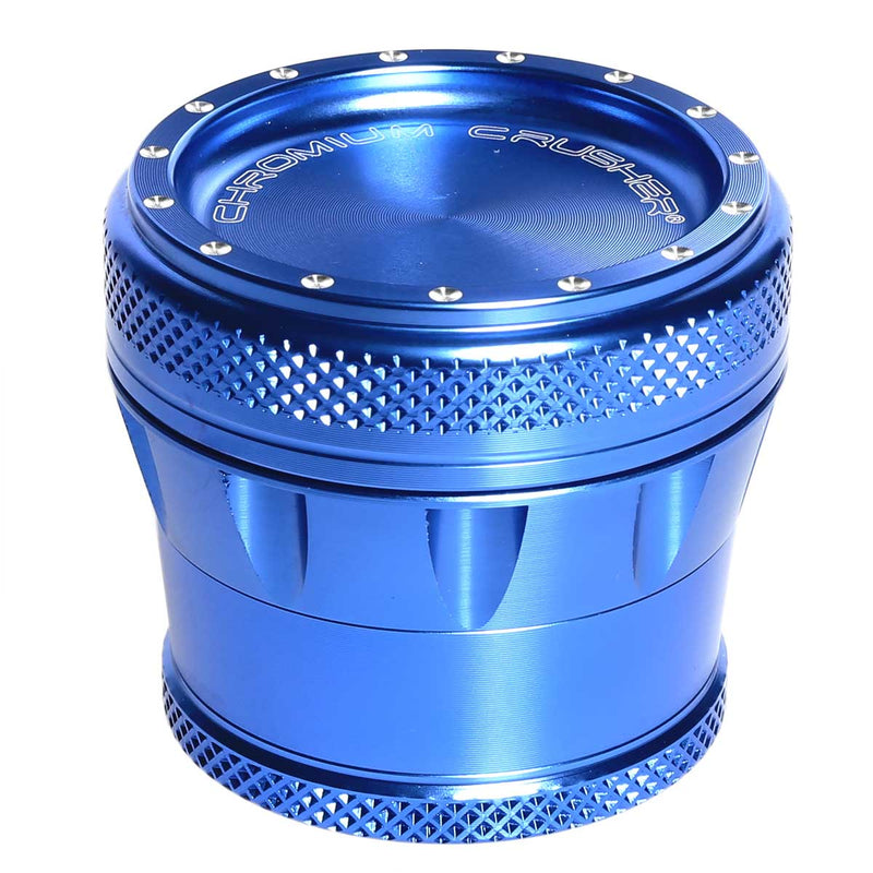 Chromium Crusher Metal Grinder Blue 4pc Premium Chromium Crusher Bling Top 2" Grinder