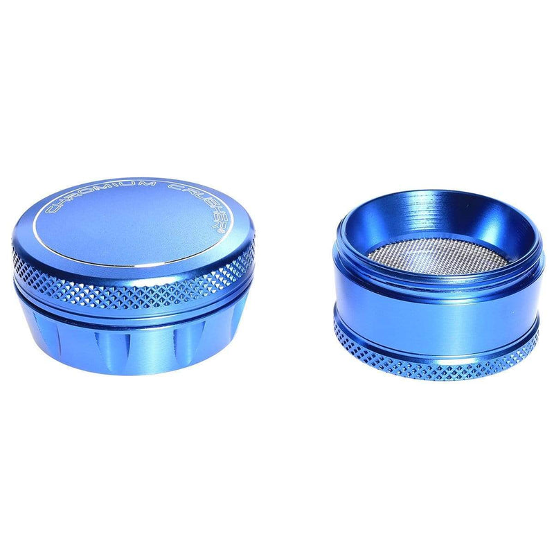 Chromium Crusher Metal Grinder Blue 4pc Premium Chromium Crusher Tapered Top 2" Grinder