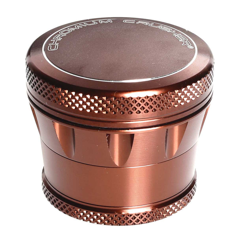 Chromium Crusher Metal Grinder Brown 4pc Premium Chromium Crusher Tapered Top 2" Grinder