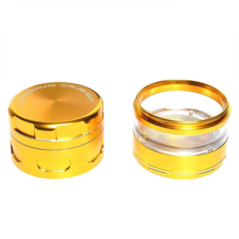 Chromium Crusher Metal Grinder Gold Chromium Crusher Multi Blade 2.5" Grinder