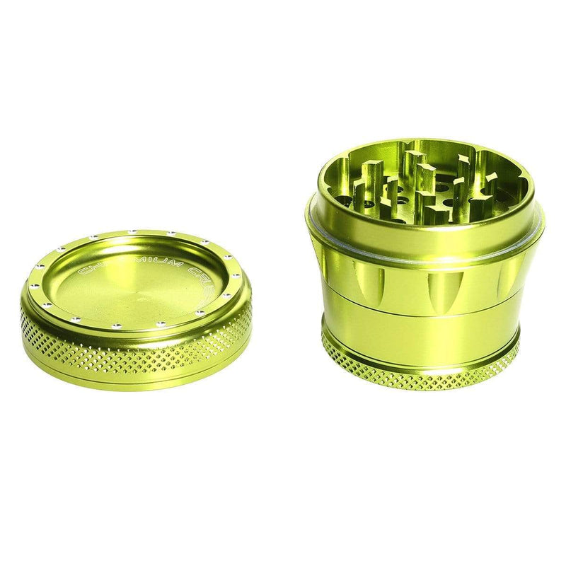 Chromium Crusher Metal Grinder Green 4pc Premium Chromium Crusher Bling Top 2" Grinder