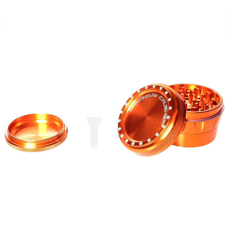 Chromium Crusher Metal Grinder Orange 4pc Premium Chromium Crusher 2.75" Grinder