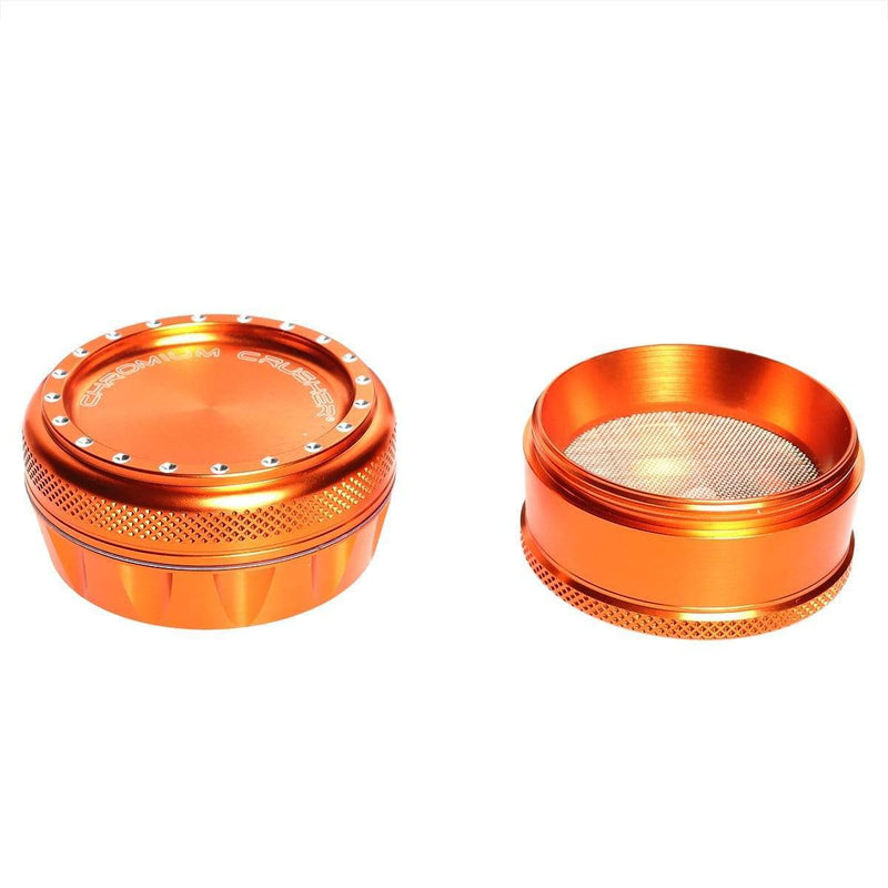 Chromium Crusher Metal Grinder Orange 4pc Premium Chromium Crusher 2.75" Grinder