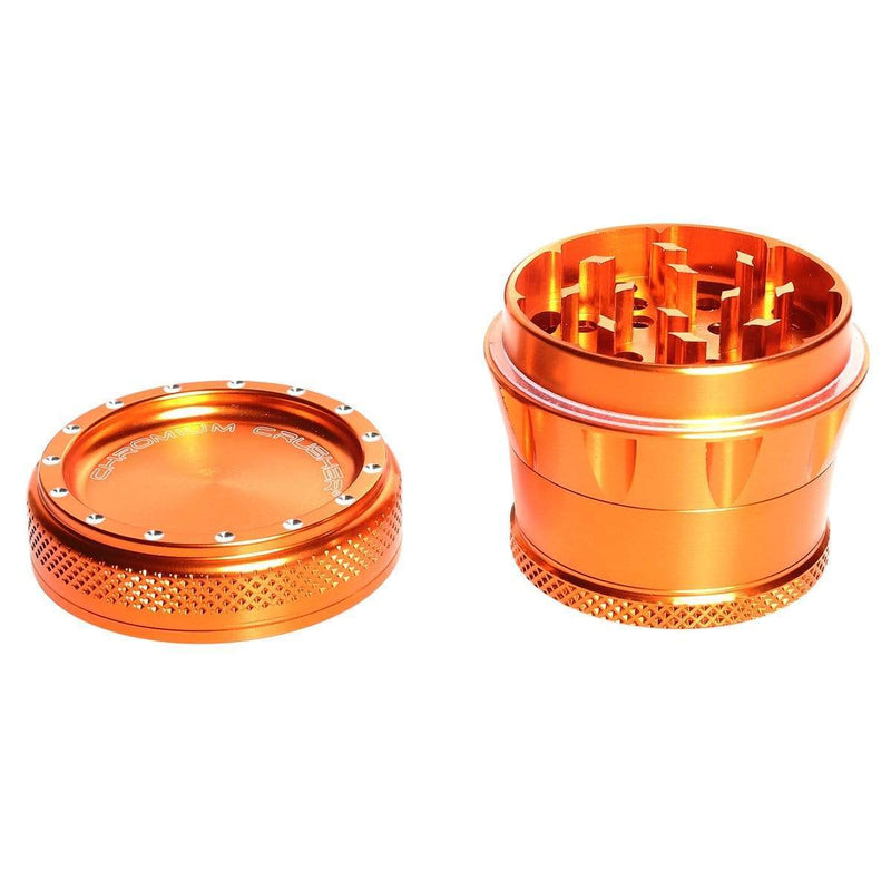 Chromium Crusher Metal Grinder Orange 4pc Premium Chromium Crusher Bling Top 2" Grinder