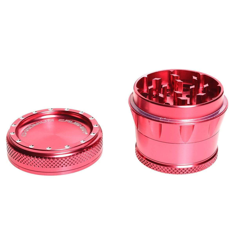 Chromium Crusher Metal Grinder Pink 4pc Premium Chromium Crusher Bling Top 2" Grinder