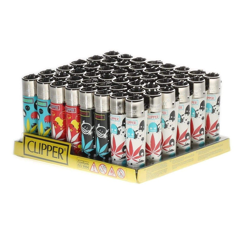 Clipper Lighters Clipper Lighter - Bad Smiley - 48 Count