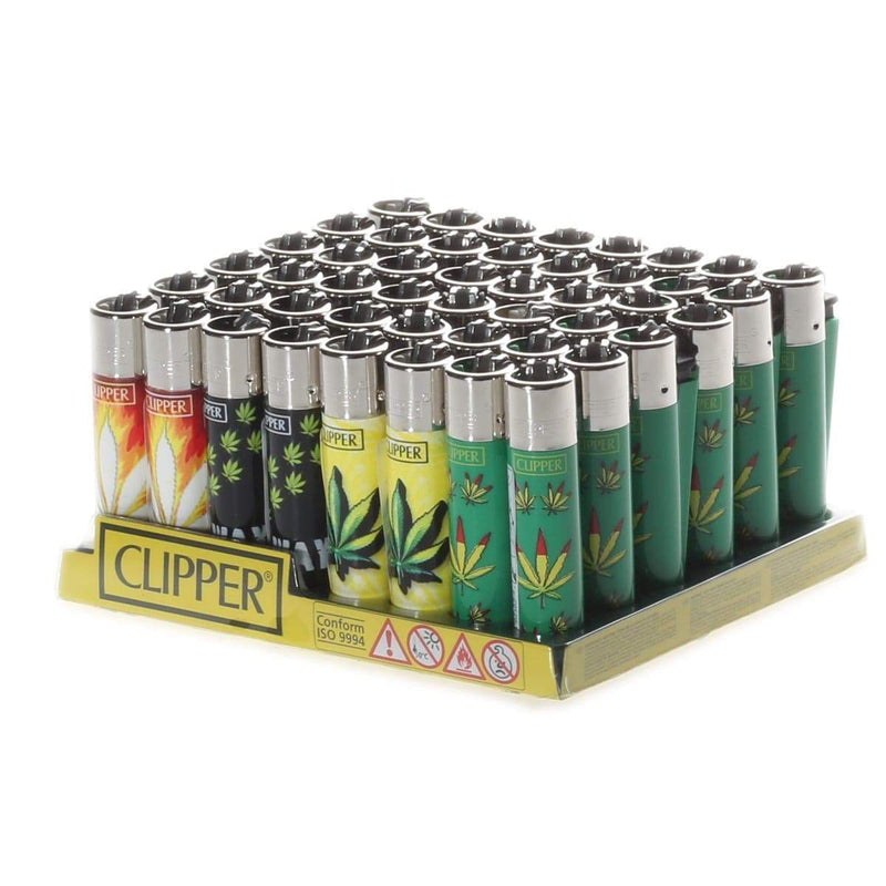 Clipper Lighters Clipper Lighter - Hojas - 48 Count