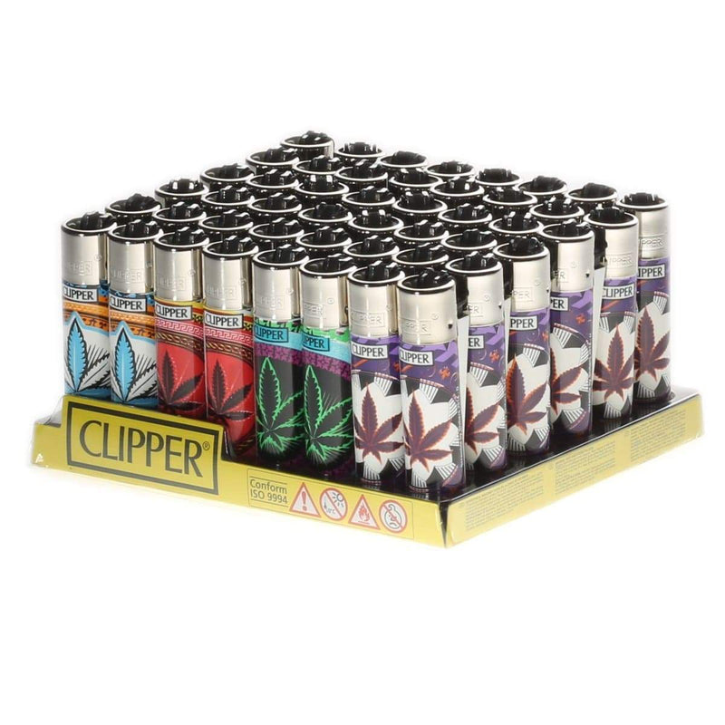 Clipper Lighters Clipper Lighter - Oriental Weed - 48 Count