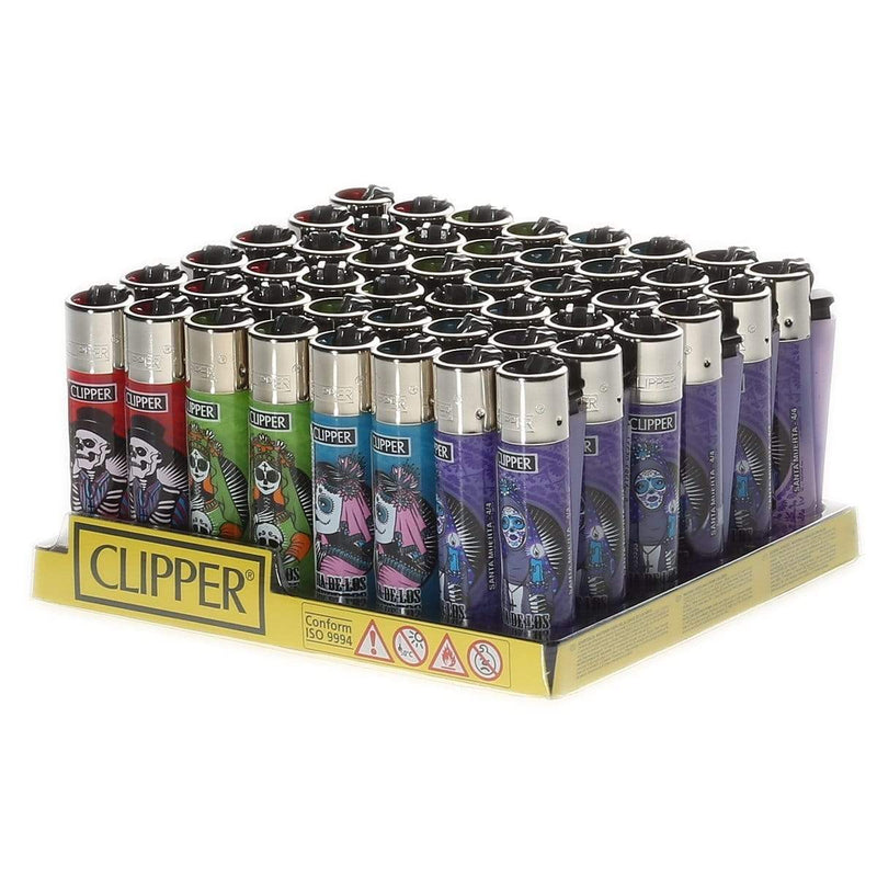 Clipper Lighters Clipper Lighter - Santa Muerte - 48 Count