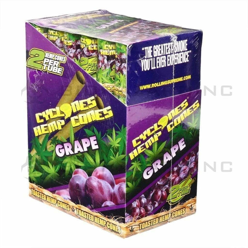 Cyclones | Hemp Pre-Rolled Cones | 84mm - Various Flavors - 24 Count Pre-Rolled Cones Cyclones Grape  