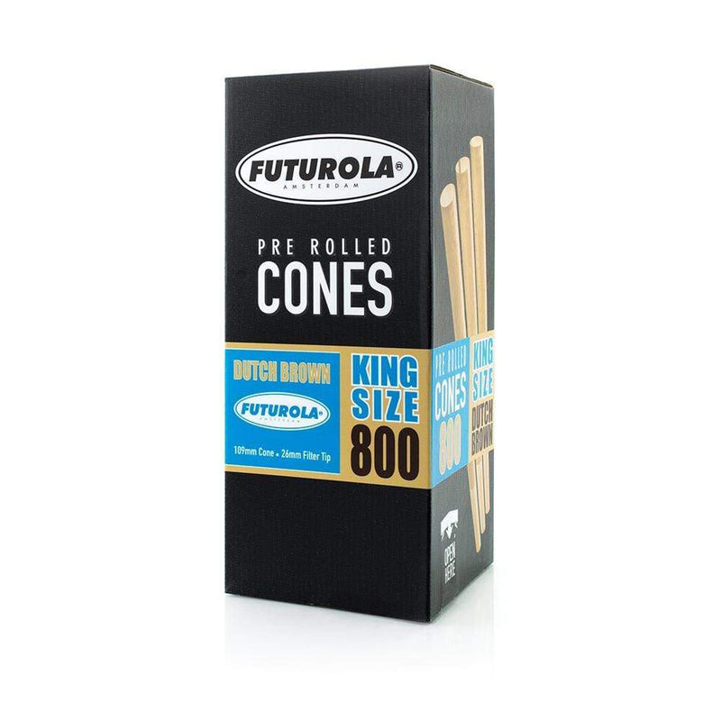 Futurola Pre-Rolled Cones Futurola Dutch Brown Pre Roll Cones -King Size 109/26- 800 Count