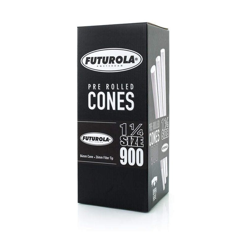 Futurola Pre-Rolled Cones Futurola White Pre Roll Cones 1 1/4" Size - 900 Count