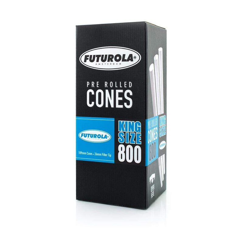 Futurola Pre-Rolled Cones Futurola White Pre Roll Cones- King Size 109/26- 800 Count