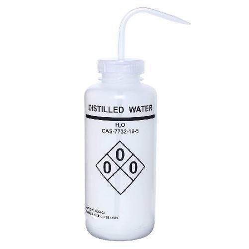 LDPE Bottles Wash Bottles LDPE Premium Labeled Wash Bottles - Distilled Water 1000ml