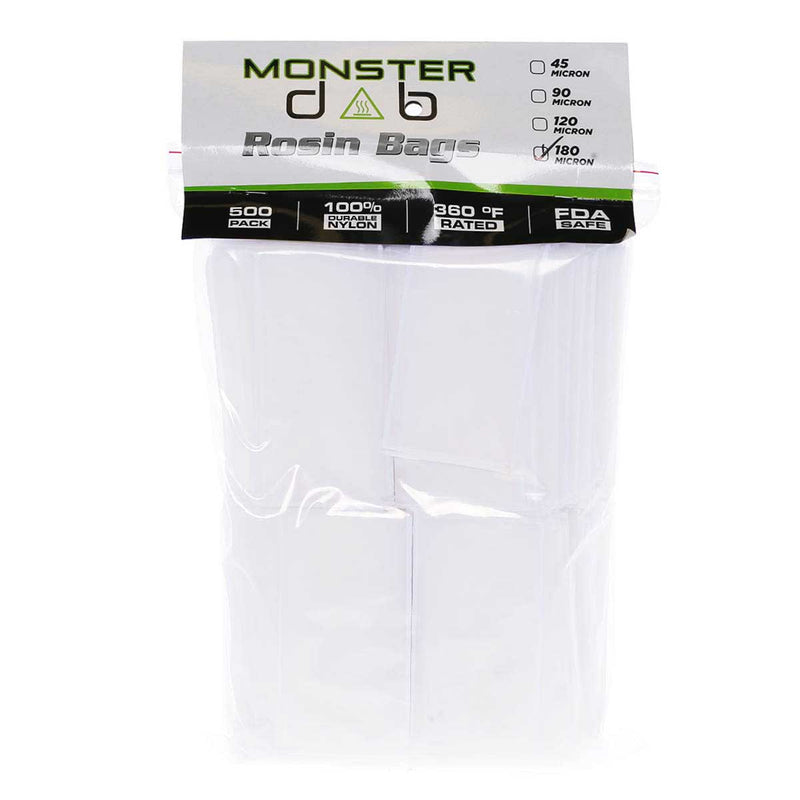 Monster Dab Rosin Bag 3" x 6" 180 Micron Monster Dab Rosin Bag - 500 Count