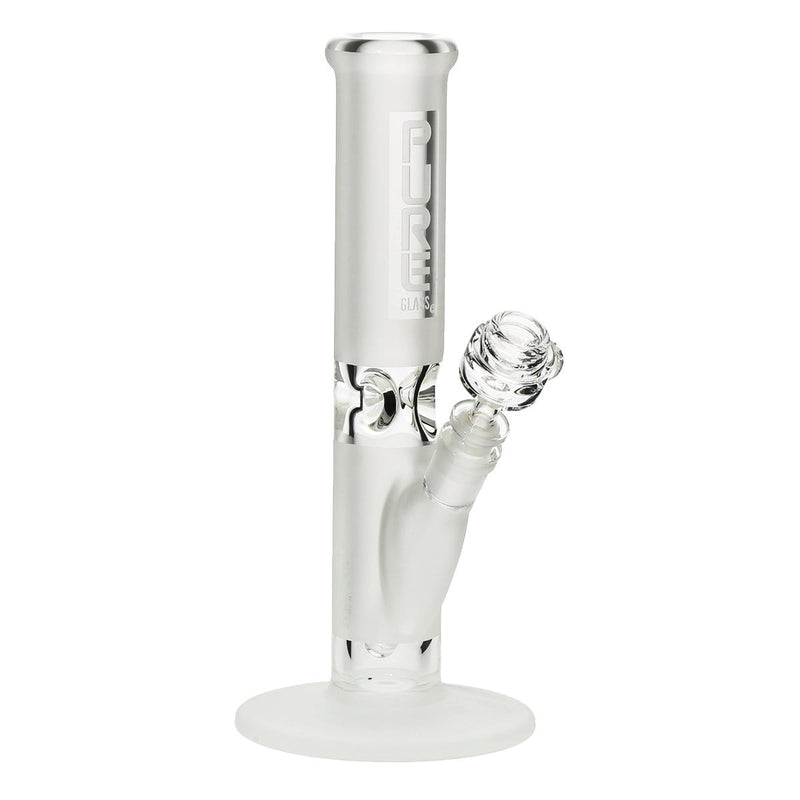 Pure Glass Glass Bong 12" PURE Glass Straight Water Pipe - Clear Frost