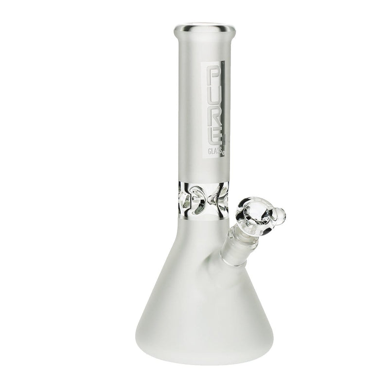 Pure Glass Glass Bong PURE Glass 12" 50mm X 9mm Heavy Beaker - Clear Frost