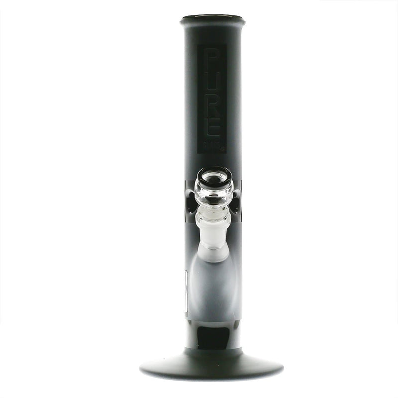 Pure Glass Glass Bong Pure Glass 12" 50mmx5mm Black Frost Straight Martini