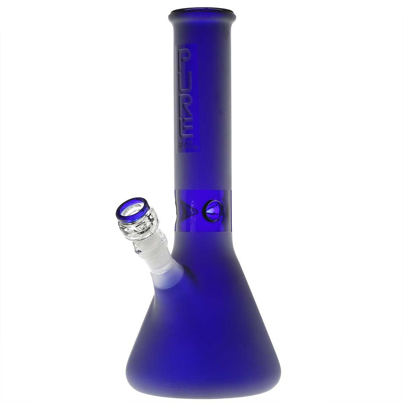 Pure Glass Glass Bong Pure Glass 12" 50mmx5mm Blue Frost Beaker