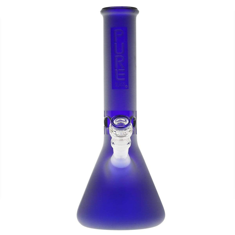 Pure Glass Glass Bong Pure Glass 12" 50mmx5mm Blue Frost Beaker