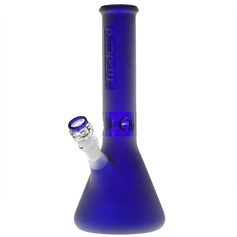 Pure Glass Glass Bong Pure Glass 12" 50mmx5mm Blue Frost Beaker