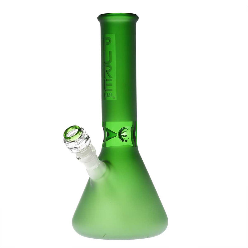 Pure Glass Glass Bong Pure Glass 12" 50mmx5mm Green Frost Beaker