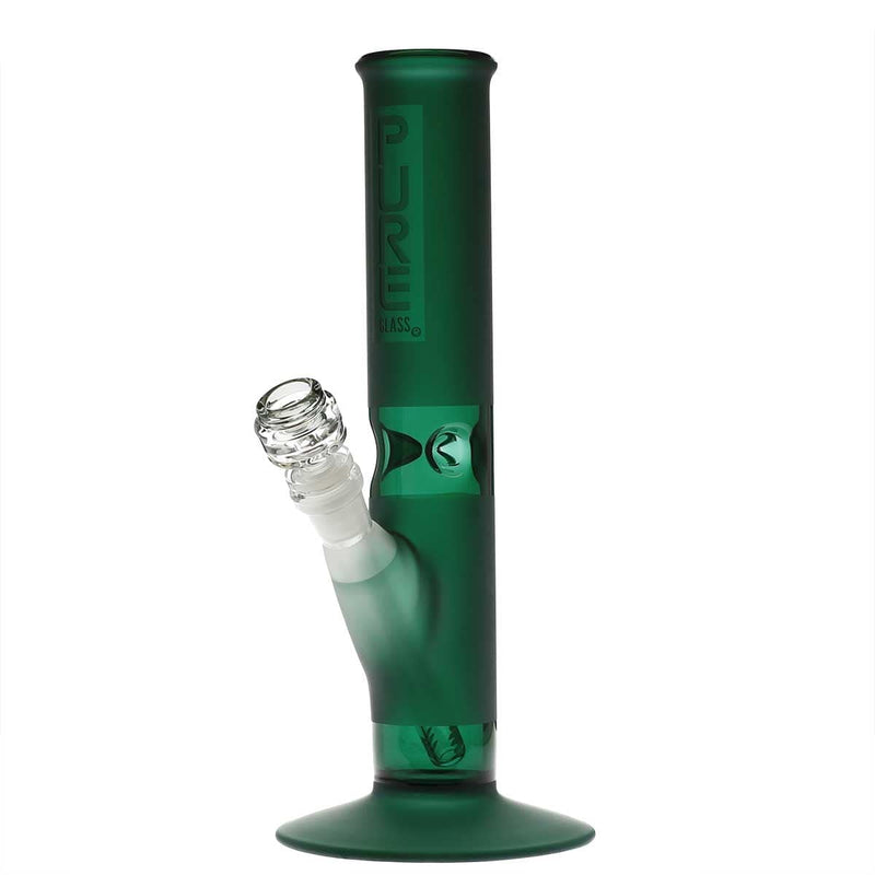 Pure Glass Glass Bong Pure Glass 12" 50mmx5mm Green Frost Straight Martini