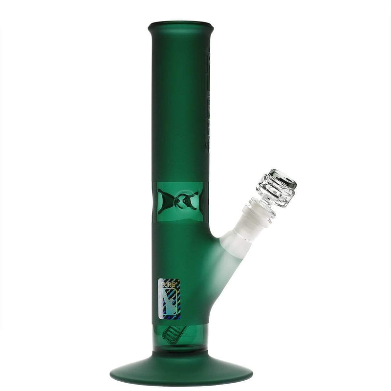 Pure Glass Glass Bong Pure Glass 12" 50mmx5mm Green Frost Straight Martini