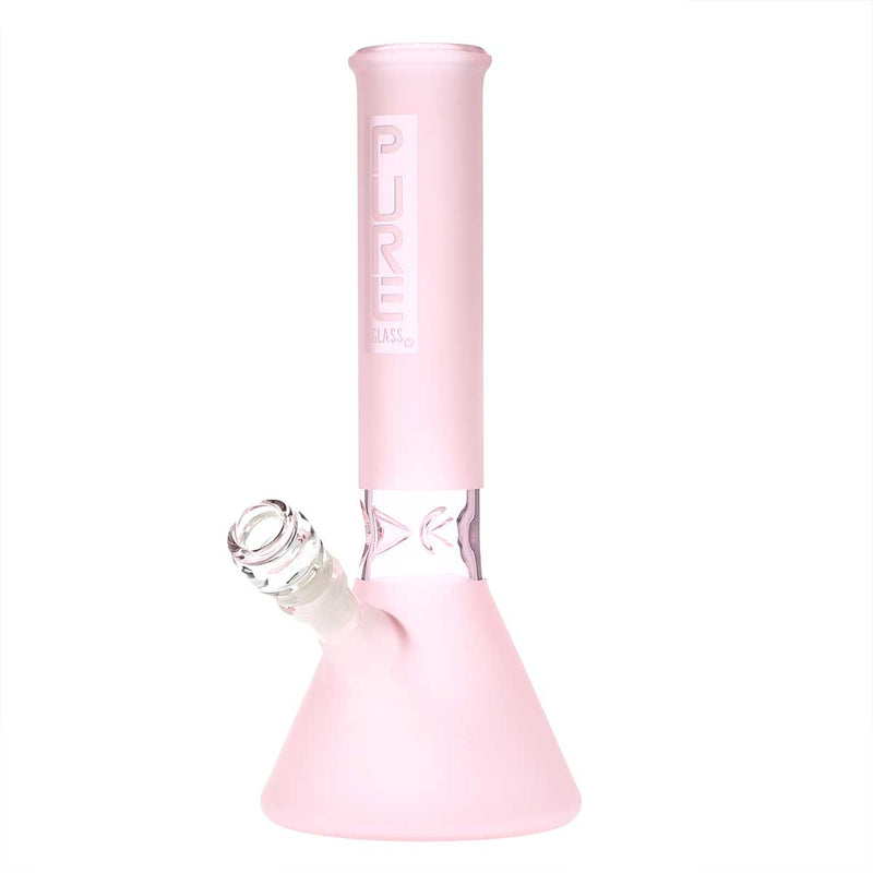 Pure Glass Glass Bong Pure Glass 12" 50mmx5mm Pink Frost Beaker