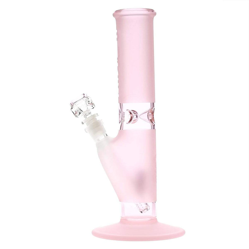 Pure Glass Glass Bong Pure Glass 12" 50mmx5mm Pink Frost Straight Martini