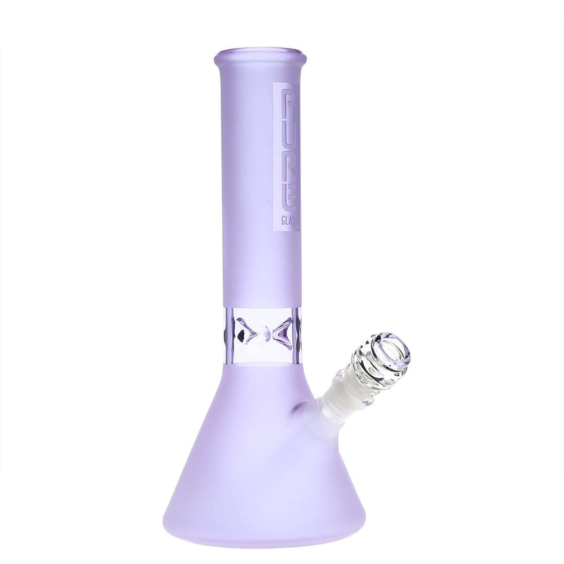 Pure Glass Glass Bong Pure Glass 12" 50mmx5mm Purple Frost Beaker