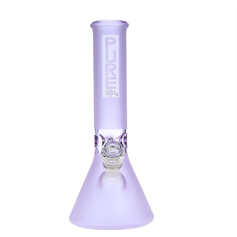 Pure Glass Glass Bong Pure Glass 12" 50mmx5mm Purple Frost Beaker