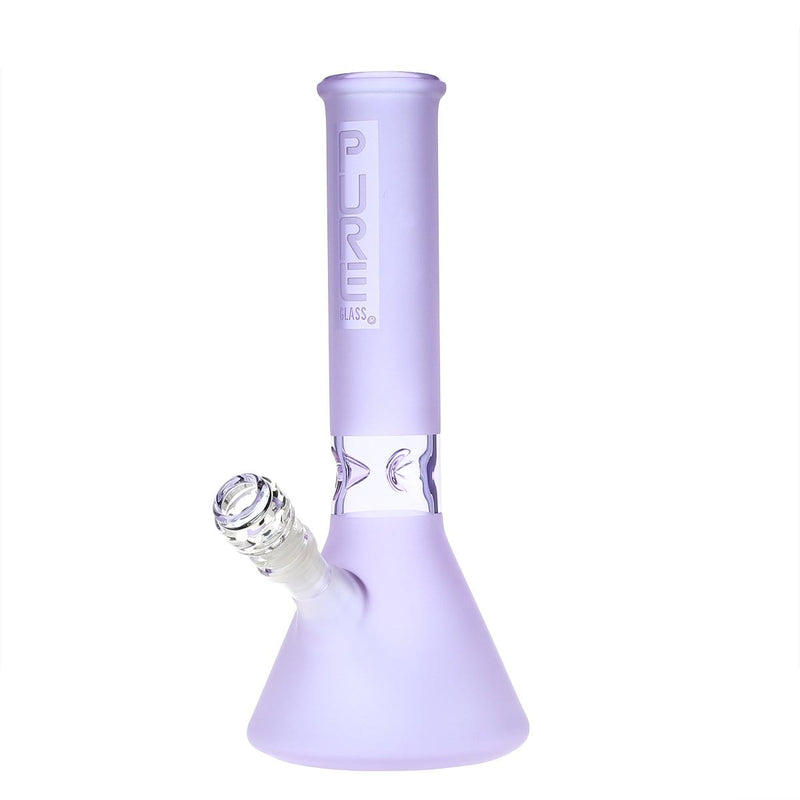 Pure Glass Glass Bong Pure Glass 12" 50mmx5mm Purple Frost Beaker