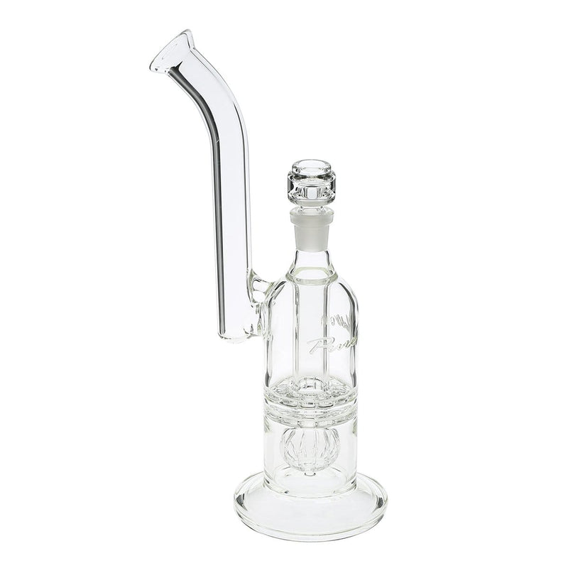 Pure Glass Glass Bong Pure Glass 12" 65mm Torus (2 Disc w/ Ball Perc) Trumpet Bubbler Female19mm