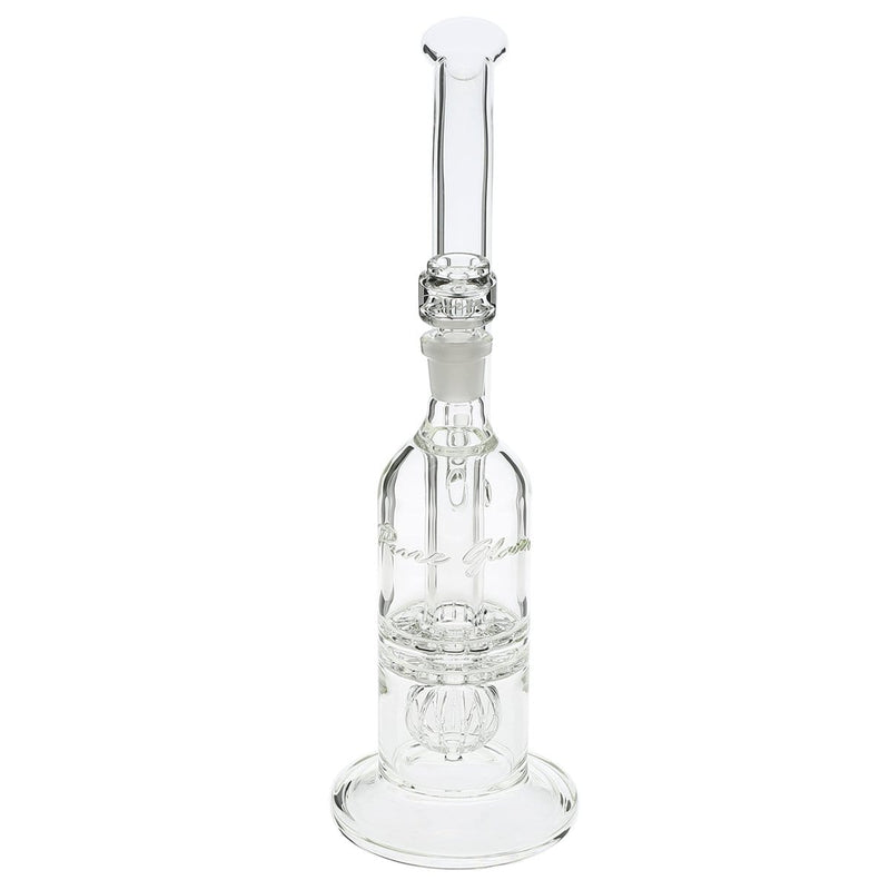 Pure Glass Glass Bong Pure Glass 12" 65mm Torus (2 Disc w/ Ball Perc) Trumpet Bubbler Female19mm